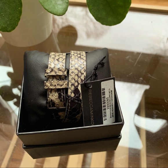 Rebecca Minkoff Embossed Snakeskin Leather Watch - Picture 4 of 5